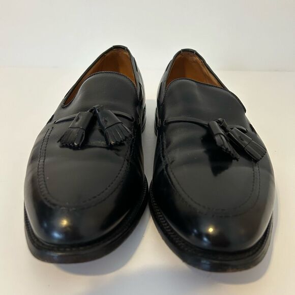 ALLEN EDMONDS GRAYSON Mens BLACK LEATHER TASSEL LOAFERS DRESS SHOES SZ 13 E USA - Picture 3 of 13